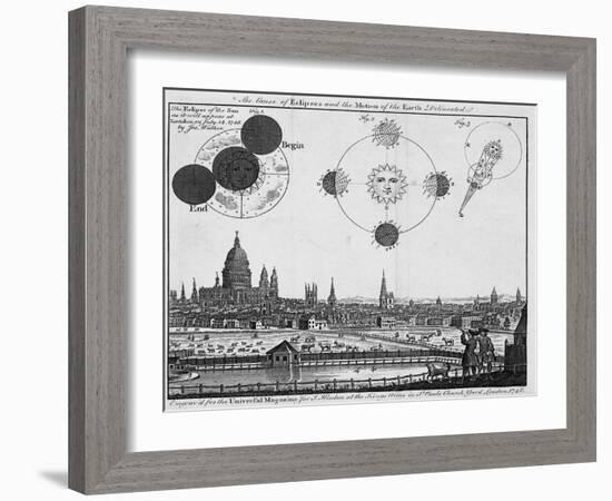 Diagrammatic Illustration of Solar Eclipse-null-Framed Giclee Print