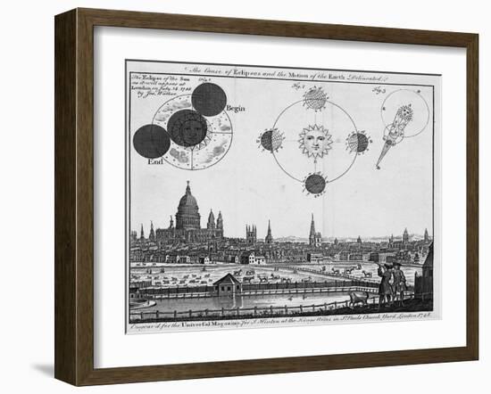 Diagrammatic Illustration of Solar Eclipse-null-Framed Giclee Print