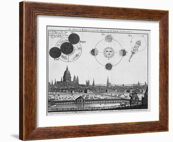 Diagrammatic Illustration of Solar Eclipse-null-Framed Giclee Print