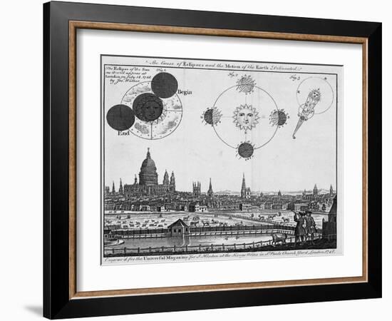 Diagrammatic Illustration of Solar Eclipse-null-Framed Giclee Print