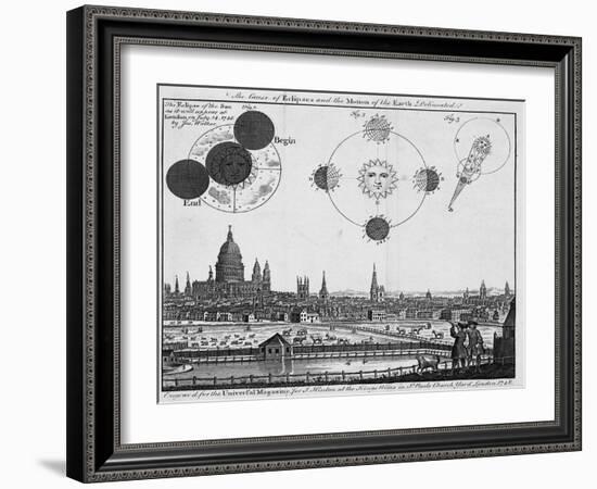 Diagrammatic Illustration of Solar Eclipse-null-Framed Giclee Print