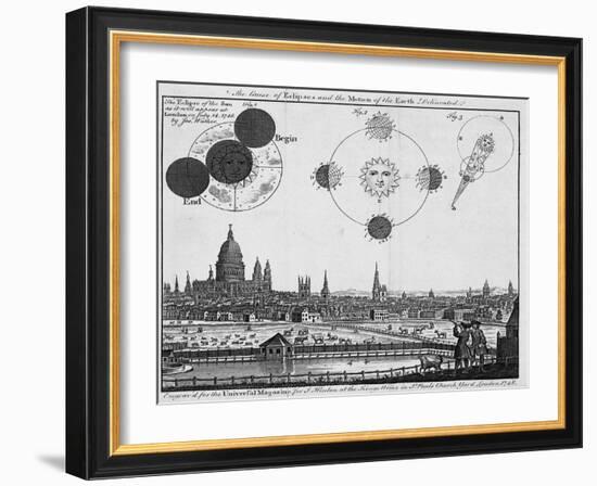 Diagrammatic Illustration of Solar Eclipse-null-Framed Giclee Print