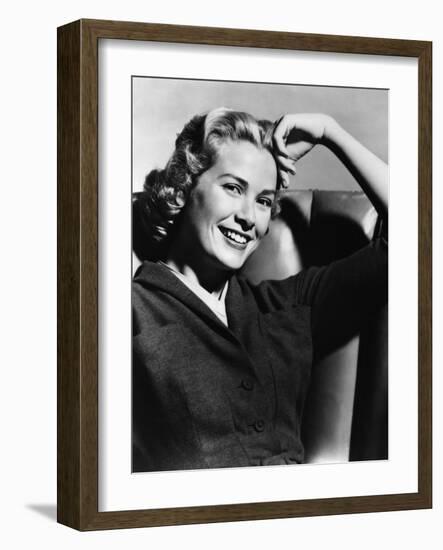 DIAL M FOR MURDER, 1954 directed by ALFRED HITCHCOCK Grace Kelly (b/w photo)-null-Framed Photo