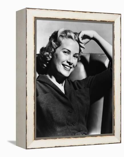 DIAL M FOR MURDER, 1954 directed by ALFRED HITCHCOCK Grace Kelly (b/w photo)-null-Framed Stretched Canvas