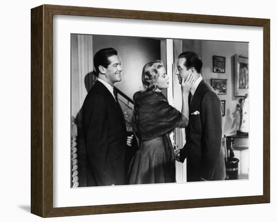 DIAL M FOR MURDER, 1954 directed by ALFRED HITCHCOCK Robert Cummings, Grace Kelly and Ray Milland (-null-Framed Photo