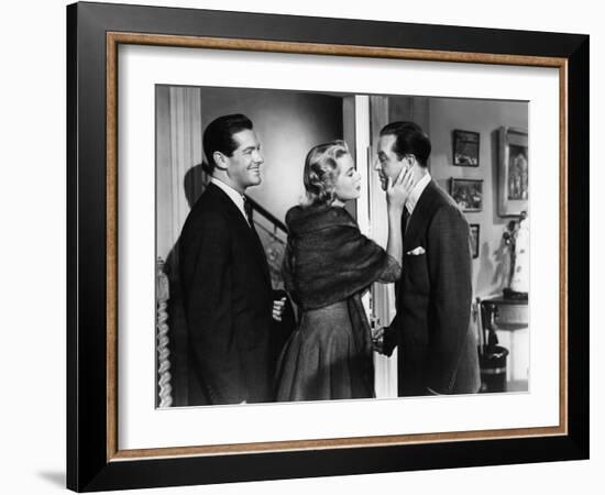 DIAL M FOR MURDER, 1954 directed by ALFRED HITCHCOCK Robert Cummings, Grace Kelly and Ray Milland (-null-Framed Photo