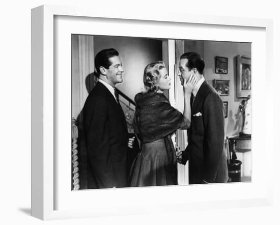 DIAL M FOR MURDER, 1954 directed by ALFRED HITCHCOCK Robert Cummings, Grace Kelly and Ray Milland (-null-Framed Photo