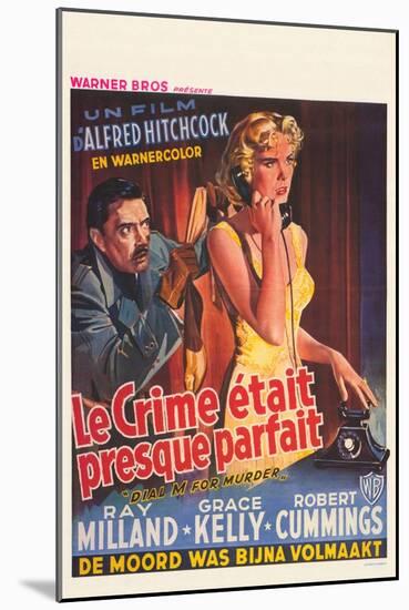 Dial M For Murder, Belgian Movie Poster, 1954-null-Mounted Art Print