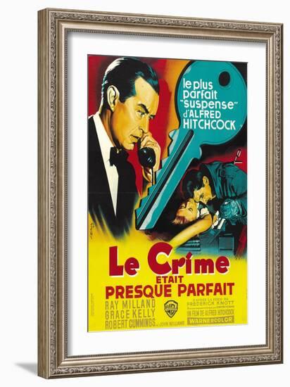 Dial M For Murder, French Movie Poster, 1954-null-Framed Art Print