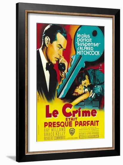 Dial M For Murder, French Movie Poster, 1954-null-Framed Art Print