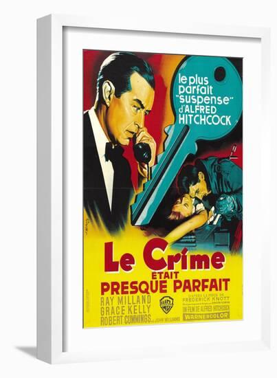 Dial M For Murder, French Movie Poster, 1954-null-Framed Art Print