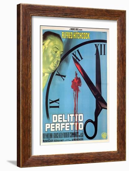 Dial M For Murder, Italian Movie Poster, 1954-null-Framed Art Print