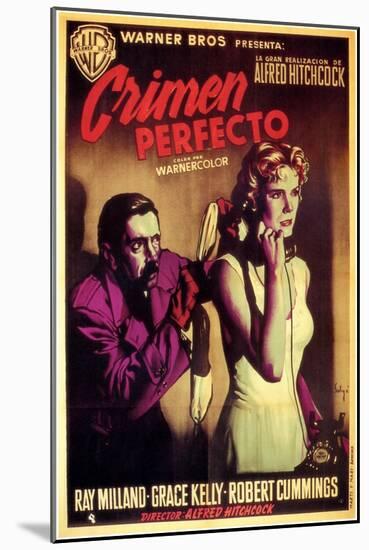 Dial M For Murder, Spanish Movie Poster, 1954-null-Mounted Art Print