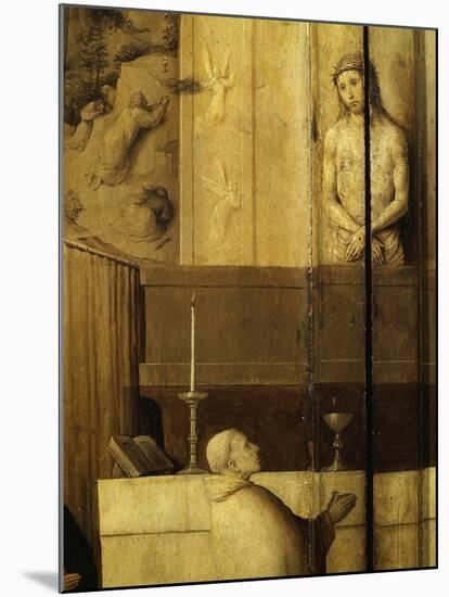 Dialogue Between Christ and Gregory the Great, 540-604 Saint and Pope, Grisaille-Hieronymus Bosch-Mounted Giclee Print