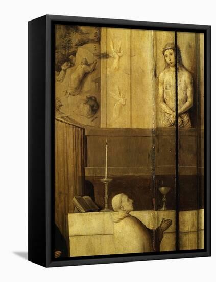 Dialogue Between Christ and Gregory the Great, 540-604 Saint and Pope, Grisaille-Hieronymus Bosch-Framed Premier Image Canvas