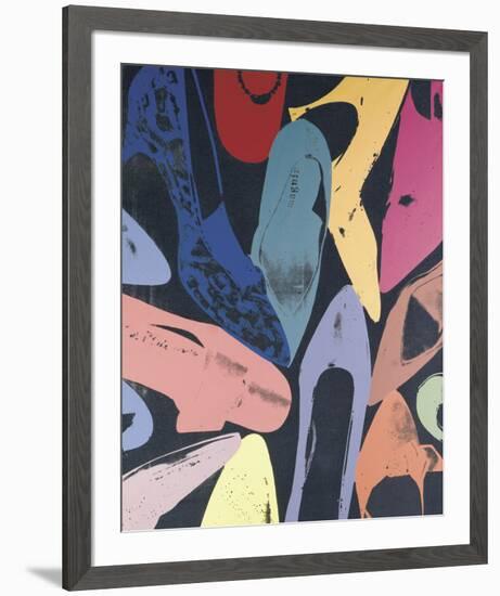 Diamond Dust Shoes, 1980 (lilac, blue, green)-Andy Warhol-Framed Art Print