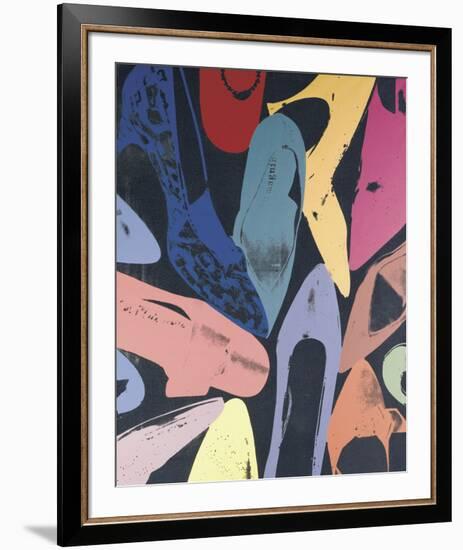 Diamond Dust Shoes, 1980 (lilac, blue, green)-Andy Warhol-Framed Art Print