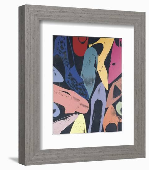 Diamond Dust Shoes, 1980 (lilac, blue, green)-Andy Warhol-Framed Art Print