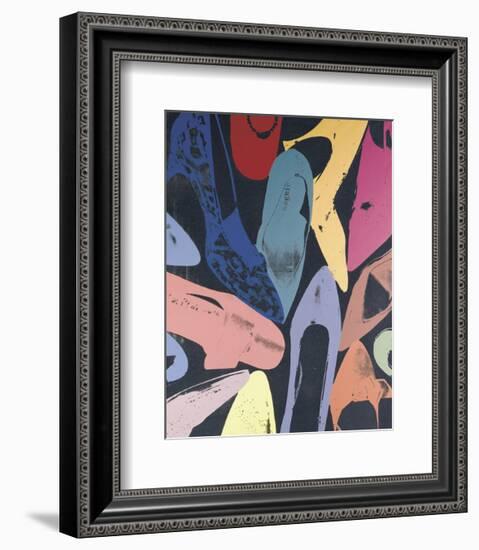 Diamond Dust Shoes, 1980 (lilac, blue, green)-Andy Warhol-Framed Art Print