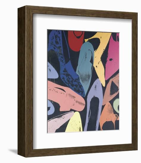 Diamond Dust Shoes, 1980 (lilac, blue, green)-Andy Warhol-Framed Art Print