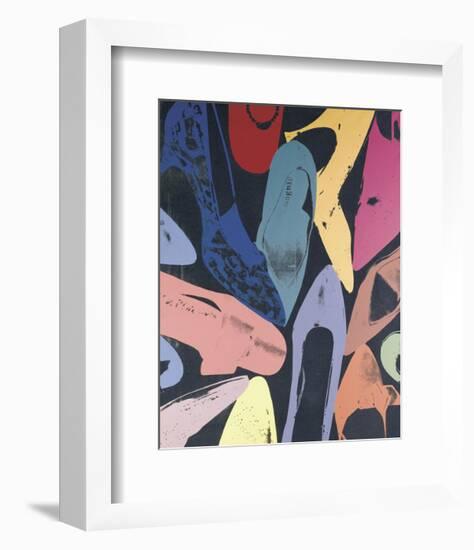 Diamond Dust Shoes, 1980 (lilac, blue, green)-Andy Warhol-Framed Art Print