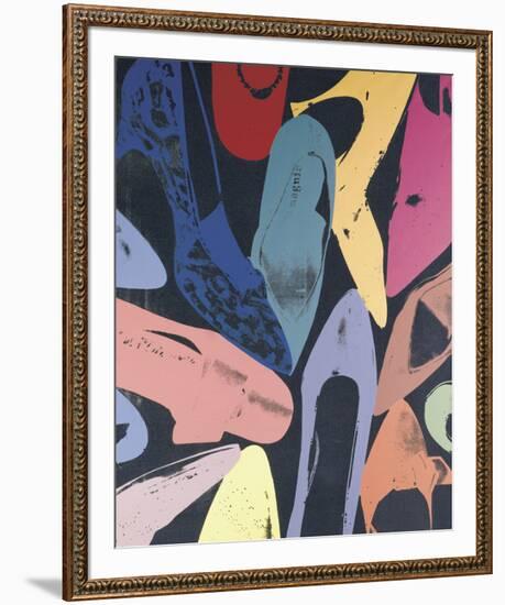 Diamond Dust Shoes, 1980 (lilac, blue, green)-Andy Warhol-Framed Art Print