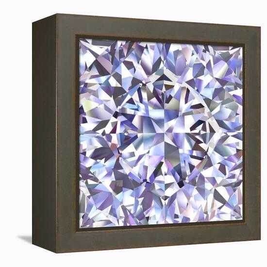 Diamond Geometric Pattern Of Colored Brilliant Triangles-oneo-Framed Stretched Canvas