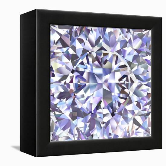 Diamond Geometric Pattern Of Colored Brilliant Triangles-oneo-Framed Stretched Canvas