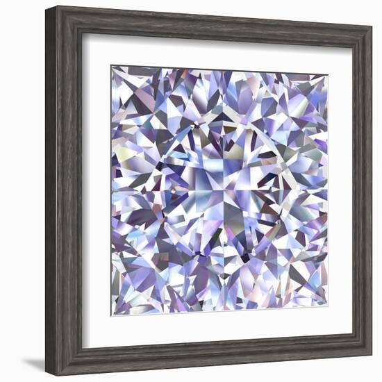 Diamond Geometric Pattern Of Colored Brilliant Triangles-oneo-Framed Art Print