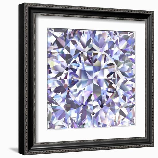 Diamond Geometric Pattern Of Colored Brilliant Triangles-oneo-Framed Art Print