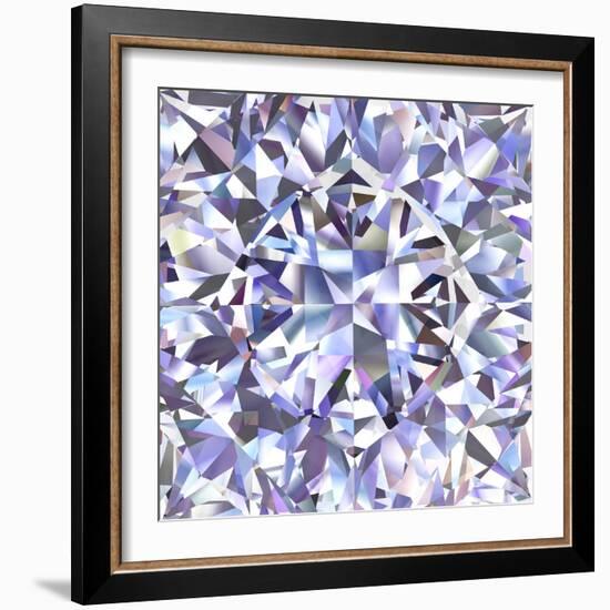 Diamond Geometric Pattern Of Colored Brilliant Triangles-oneo-Framed Premium Giclee Print