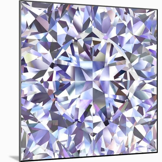 Diamond Geometric Pattern Of Colored Brilliant Triangles-oneo-Mounted Premium Giclee Print