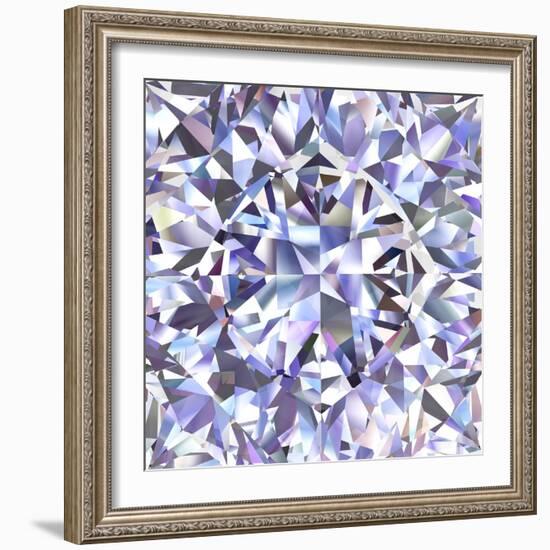 Diamond Geometric Pattern Of Colored Brilliant Triangles-oneo-Framed Art Print