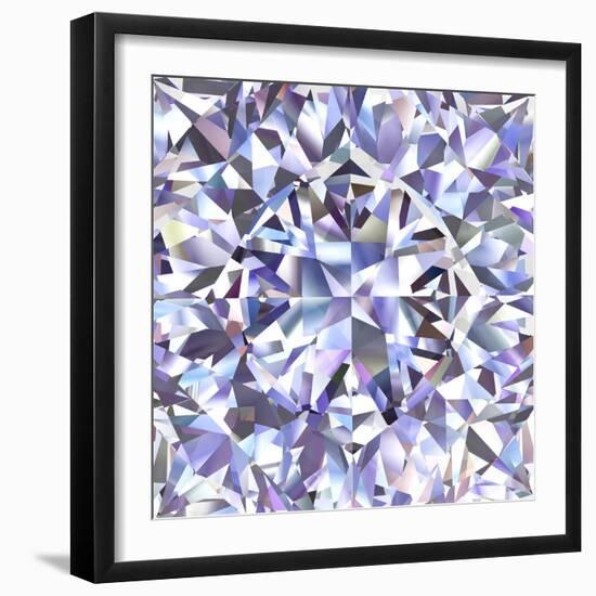 Diamond Geometric Pattern Of Colored Brilliant Triangles-oneo-Framed Art Print