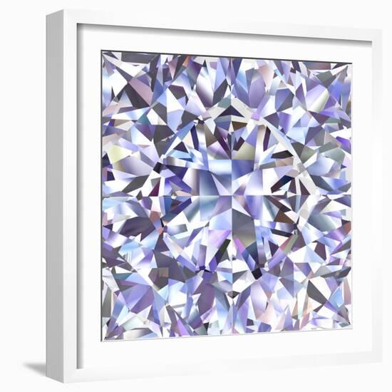 Diamond Geometric Pattern Of Colored Brilliant Triangles-oneo-Framed Art Print