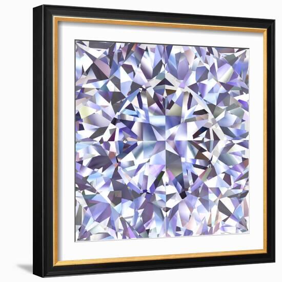 Diamond Geometric Pattern Of Colored Brilliant Triangles-oneo-Framed Art Print