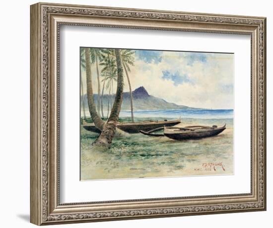 Diamond Head, Hawaii, 1886-J.P. Strong-Framed Giclee Print