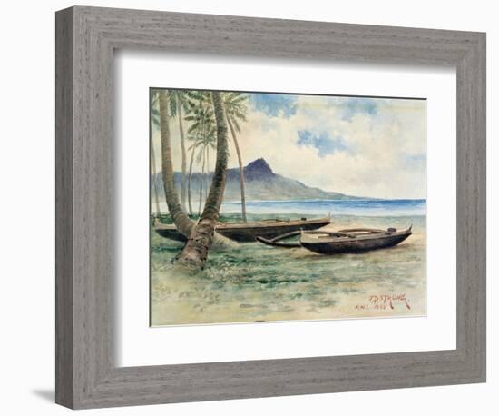 Diamond Head, Hawaii, 1886-J.P. Strong-Framed Giclee Print