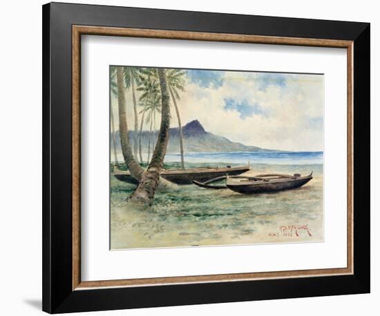 Diamond Head, Hawaii, 1886-J.P. Strong-Framed Giclee Print