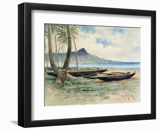 Diamond Head, Hawaii, 1886-J.P. Strong-Framed Giclee Print