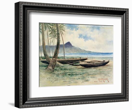 Diamond Head, Hawaii, 1886-J.P. Strong-Framed Giclee Print