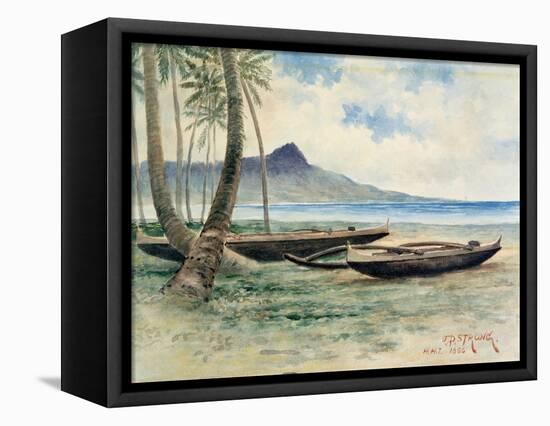 Diamond Head, Hawaii, 1886-J.P. Strong-Framed Premier Image Canvas