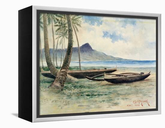 Diamond Head, Hawaii, 1886-J.P. Strong-Framed Premier Image Canvas