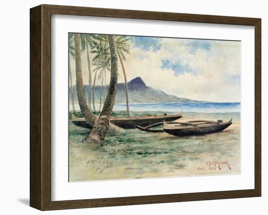 Diamond Head, Hawaii, 1886-J.P. Strong-Framed Giclee Print