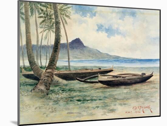Diamond Head, Hawaii, 1886-J.P. Strong-Mounted Giclee Print