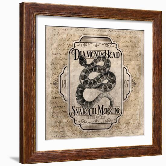 Diamond Head Snake Oil Medicine-Lauren Rader-Framed Art Print