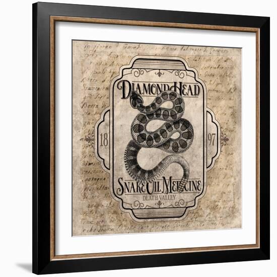 Diamond Head Snake Oil Medicine-Lauren Rader-Framed Art Print
