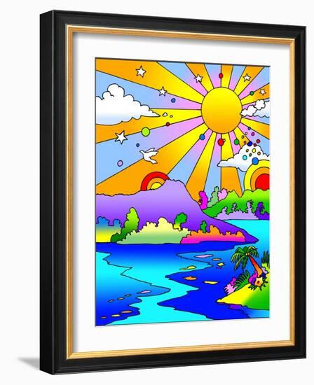 Diamond Head-Howie Green-Framed Giclee Print