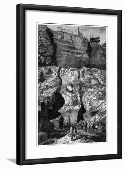 Diamond Mine, Kimberley, South Africa, 1896-null-Framed Giclee Print