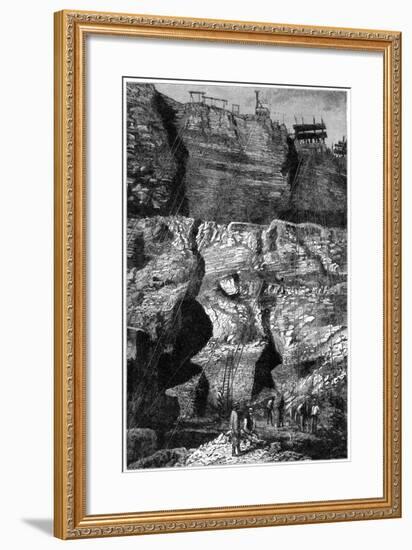 Diamond Mine, Kimberley, South Africa, 1896-null-Framed Giclee Print